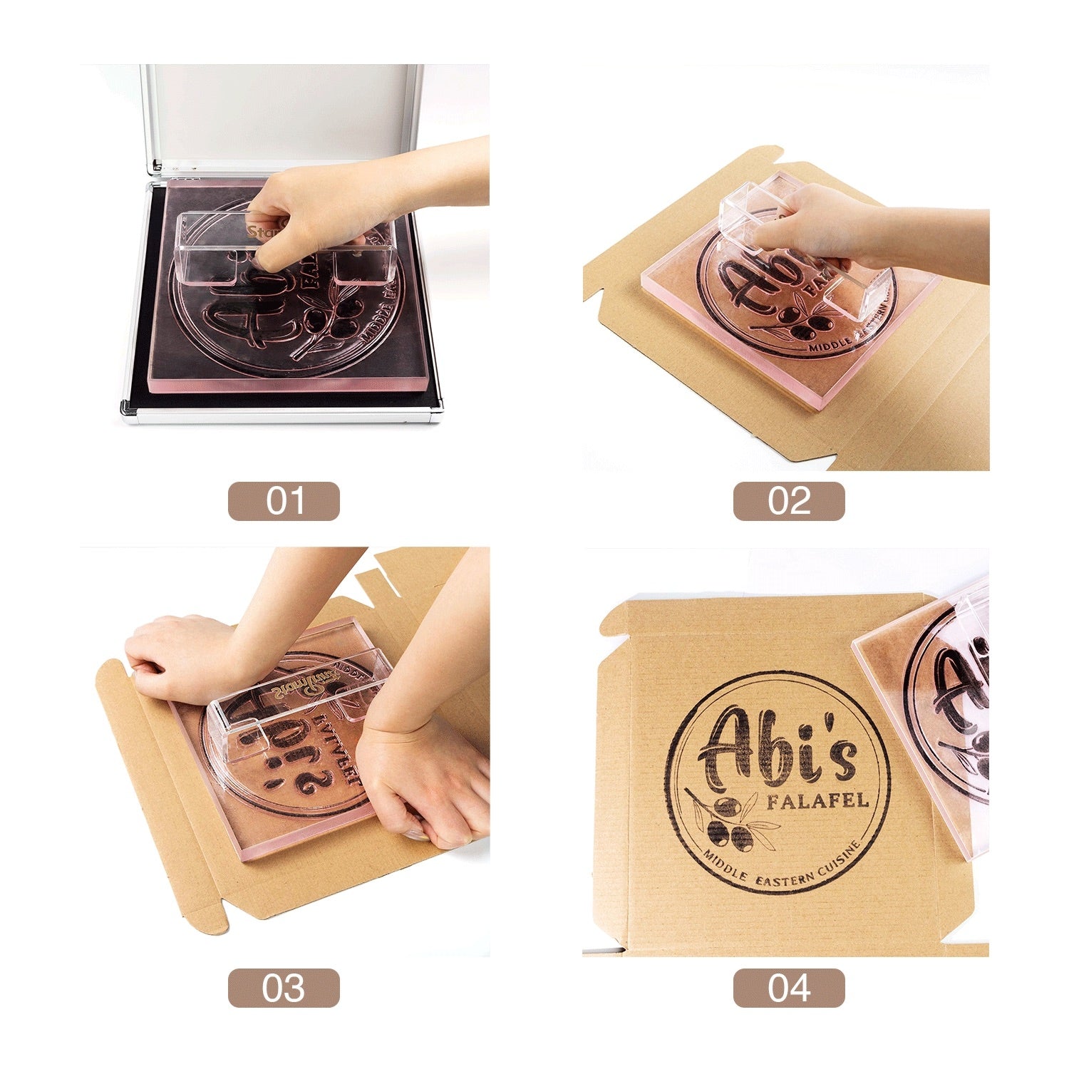 Extra GROSSE Größe Personalisiert Acryl Gummistempel Anleitung