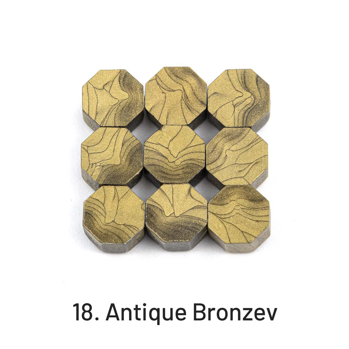 Perlas de Lacre de Sellado Octagonales18. Bronce Antiguo