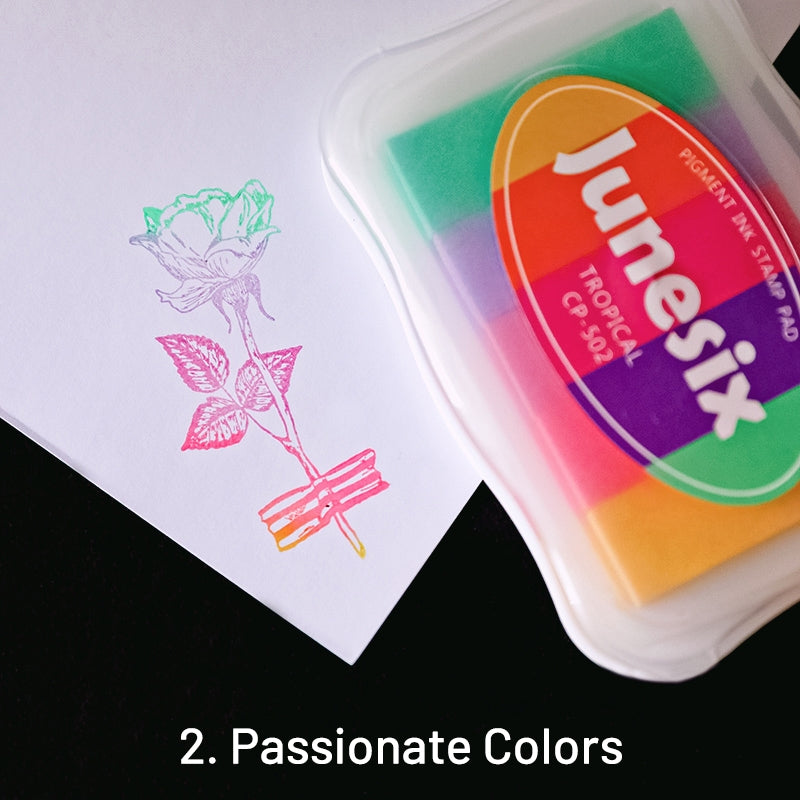 Almohadilla de Tinta Nacarada Multicolor Degradado 3 Colores SKU-2