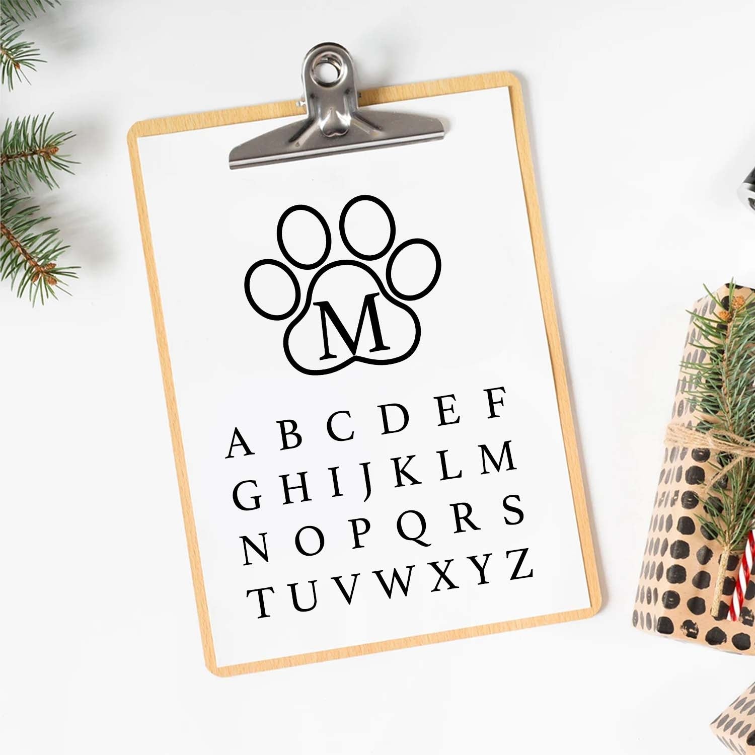 Pet Paw Monogram Brass Ice Stamp for Bartender & Planner2