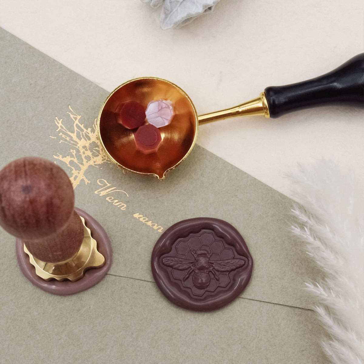 Stamprints 3D Relief Bee Wax Seal Stamp 3