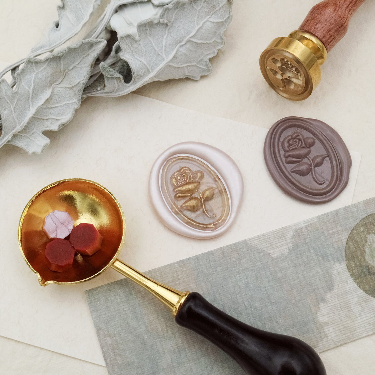 Stamprints 3D Reliefprägung Rose Siegelwachs Siegelstempel 2