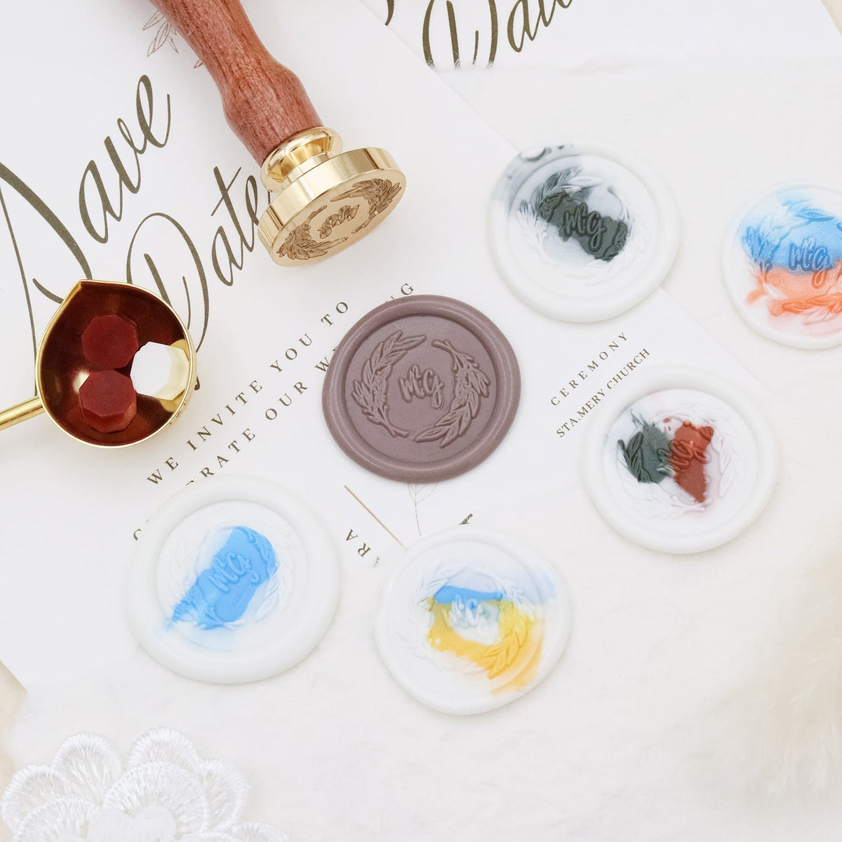 Stamprints Custom Wedding Monogram Wax Seal Stamps 4