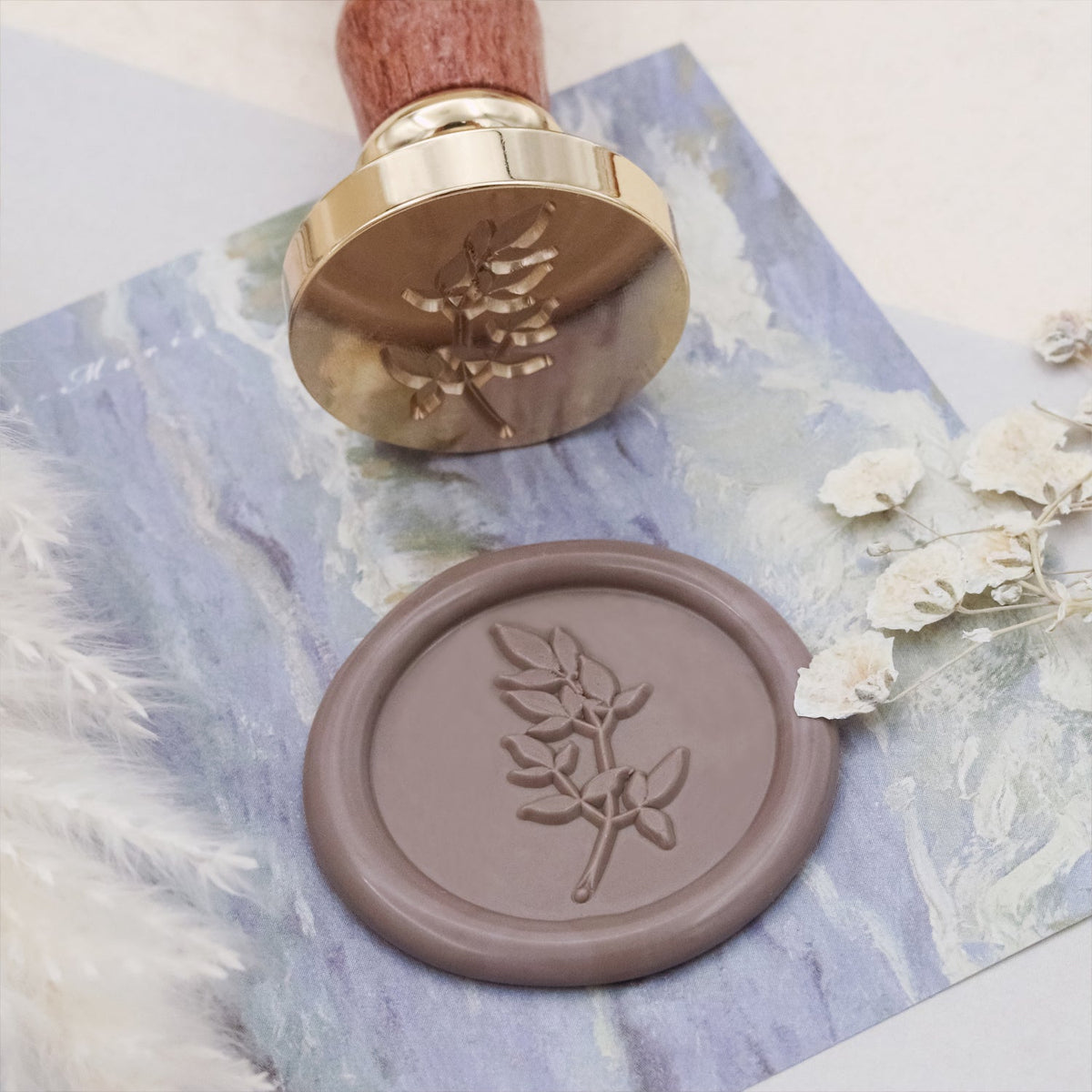 Stamprints Fleurs Herbes sceau de cire tampon encreur 1
