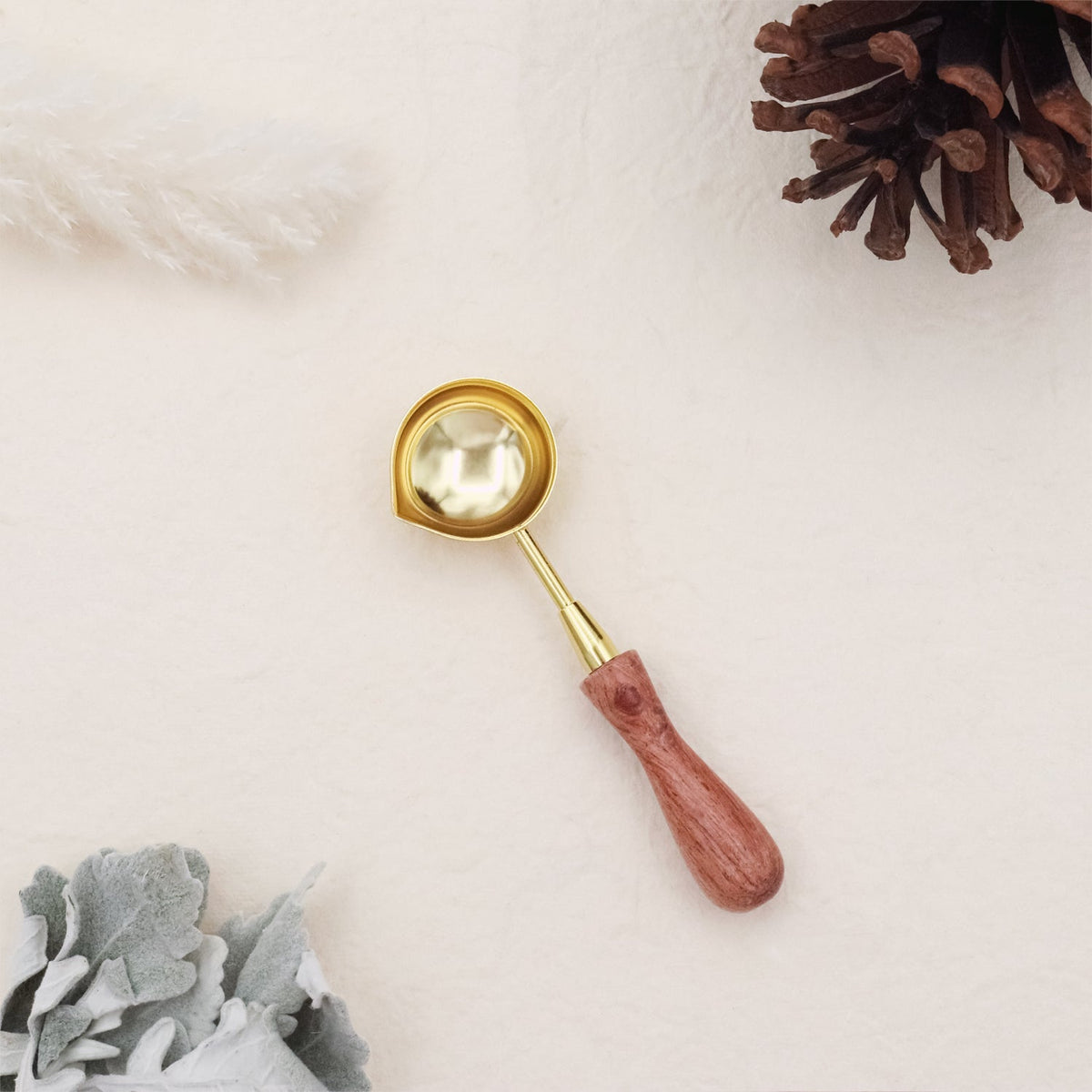 Stamprints Cuchara para lacre de Madera Pequeña con Mango Corto 1